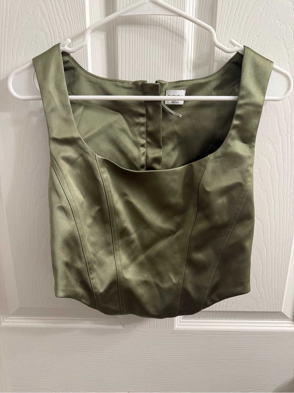 Aritzia Sunday Best Olive Green Bustier
